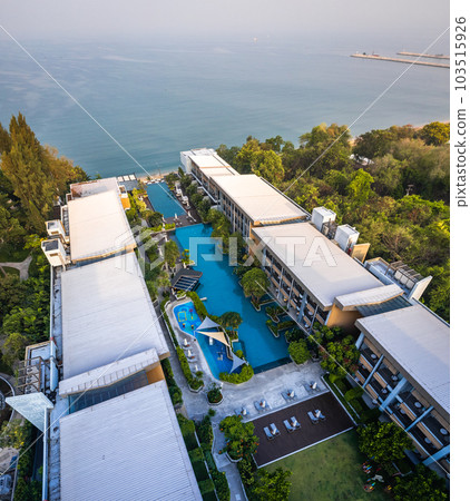 Aerial view of Na Jomtien, Pattaya City, Sattahip District, Chon Buri, Thailand 103515926