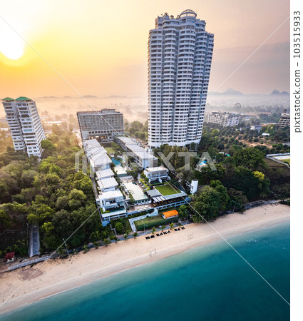 Aerial view of Na Jomtien, Pattaya City, Sattahip District, Chon Buri, Thailand 103515933