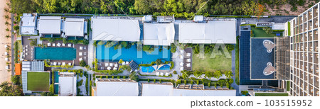 Aerial view of Na Jomtien, Pattaya City, Sattahip District, Chon Buri, Thailand 103515952