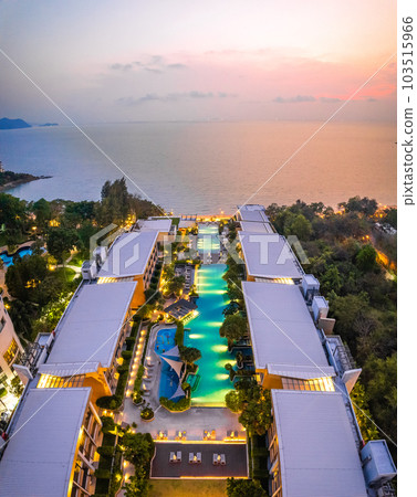 Aerial view of Na Jomtien, Pattaya City, Sattahip District, Chon Buri, Thailand 103515966