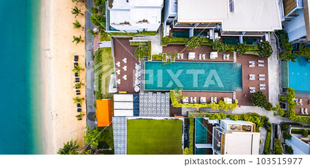 Aerial view of Na Jomtien, Pattaya City, Sattahip District, Chon Buri, Thailand 103515977