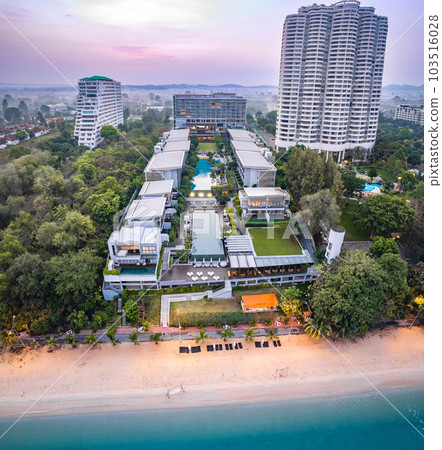 Aerial view of Na Jomtien, Pattaya City, Sattahip District, Chon Buri, Thailand 103516028