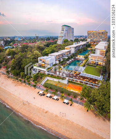 Aerial view of Na Jomtien, Pattaya City, Sattahip District, Chon Buri, Thailand Aerial view of Na Jomtien, Pattaya City, Sattahip District, Chon Buri, Thailand 103516234