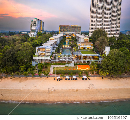 Aerial view of Na Jomtien, Pattaya City, Sattahip District, Chon Buri, Thailand Aerial view of Na Jomtien, Pattaya City, Sattahip District, Chon Buri, Thailand 103516397