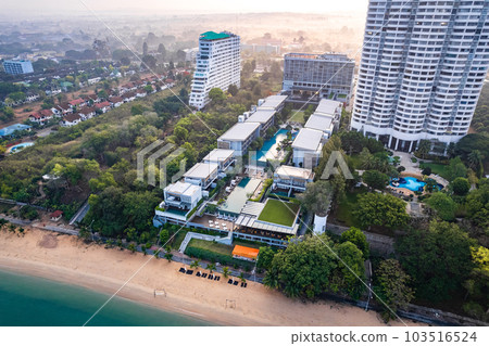 Aerial view of Na Jomtien, Pattaya City, Sattahip District, Chon Buri, Thailand 103516524
