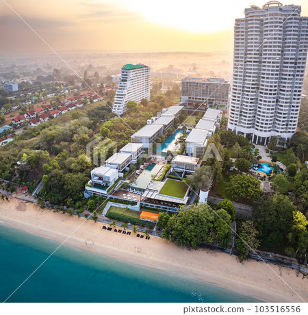 Aerial view of Na Jomtien, Pattaya City, Sattahip District, Chon Buri, Thailand 103516556