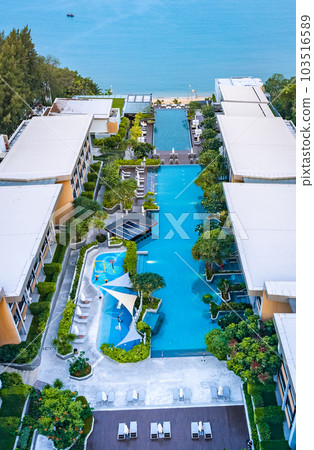 Aerial view of Na Jomtien, Pattaya City, Sattahip District, Chon Buri, Thailand 103516589