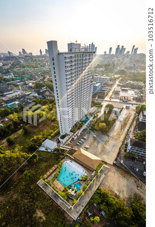Aerial view of Sukhumvit Road in North Pattaya Naklua, Bang Lamung District, Chon Buri, Thailand Aerial view of Sukhumvit Road in North Pattaya Naklua, Bang Lamung District, Chon Buri, Thailand 103516712