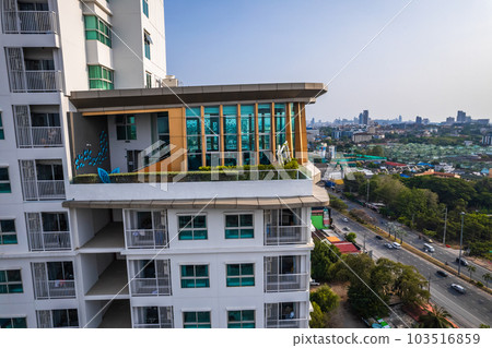 Aerial view of Sukhumvit Road in North Pattaya Naklua, Bang Lamung District, Chon Buri, Thailand Aerial view of Sukhumvit Road in North Pattaya Naklua, Bang Lamung District, Chon Buri, Thailand 103516859