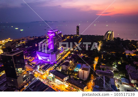 Aerial view of Pattaya, Bang Lamung District, Chon Buri, Thailand 103517139
