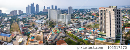 Aerial view of Pattaya, Bang Lamung District, Chon Buri, Thailand Aerial view of Pattaya, Bang Lamung District, Chon Buri, Thailand 103517270
