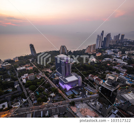 Aerial view of Pattaya, Bang Lamung District, Chon Buri, Thailand Aerial view of Pattaya, Bang Lamung District, Chon Buri, Thailand 103517322