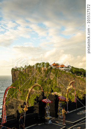 Traditional Balinese Kecak Dance in Uluwatu temple, Bali, Indonesia 103517572