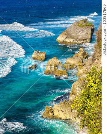 Blue Point Beach Ungasan, Pantai Suluban in Uluwatu Beach, Bali, Indonesia Blue Point Beach Ungasan, Pantai Suluban in Uluwatu Beach, Bali, Indonesia 103517669