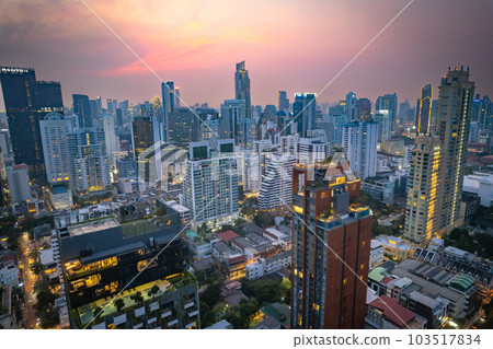 Aerial view of Watthana district in Bangkok, Thailand 103517834