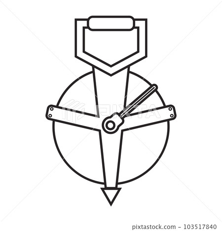 Roll meter icon 103517840