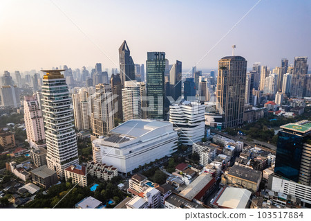 Aerial view of Phrom Phong district in Bangkok, Thailand 103517884