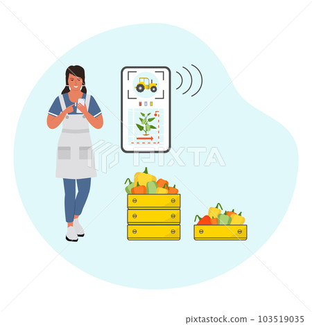 Smart harvesting farming Agriculture Vegetables 103519035