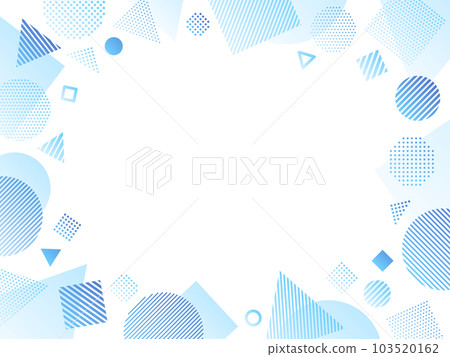 Blue circle, triangle and square shape frames Blue circle, triangle and square shape frames 103520162