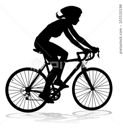 Bike and Bicyclist Silhouette 103520196