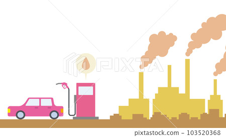 工業區和汽油車的插圖 103520368