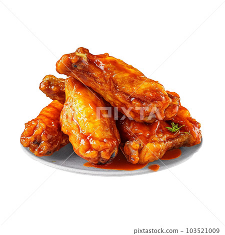 Buffalo Wings isolated on background with Generative AI Buffalo Wings isolated on background with Generative AI 103521009