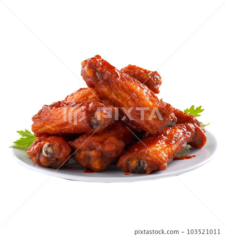 Buffalo Wings isolated on background with Generative AI Buffalo Wings isolated on background with Generative AI 103521011