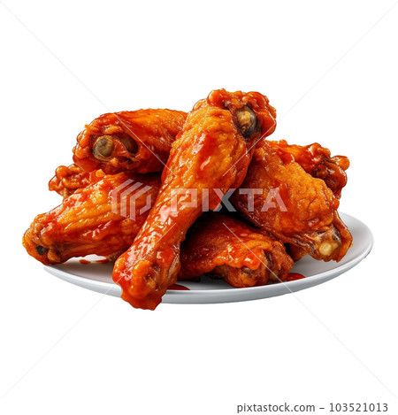 Buffalo Wings isolated on background with Generative AI Buffalo Wings isolated on background with Generative AI 103521013