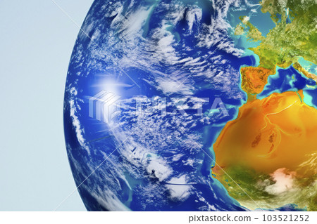 Environment. World environment day 2023. 3d concept background. Ecology concept. Design with globe map drawing and leaves isolated on white background. Green forest. Environment. Better. 5 June. 103521252