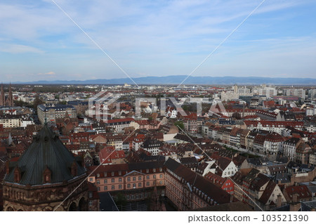 Panoramic view of the old town of Strasbourg, France Panoramic view of the old town of Strasbourg, France 103521390