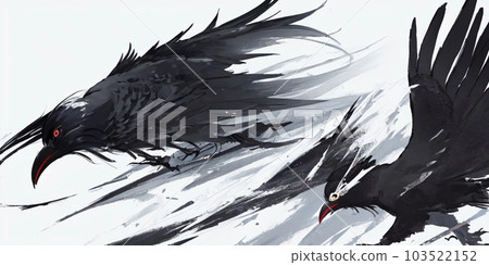 Illustration in ink painting style Illustration in ink painting style 103522152