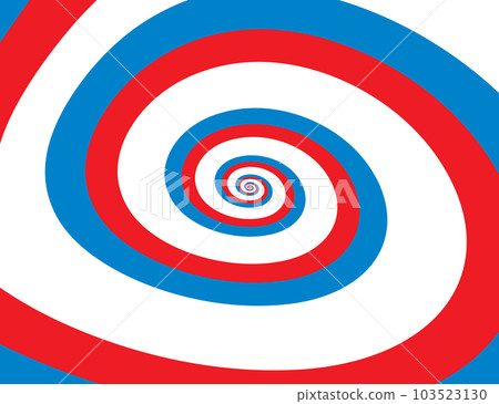 Artistic spiral shape. Vector drawing Russian flag colors 103523130