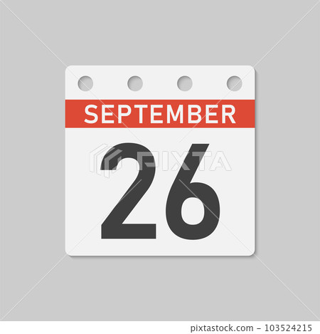Icon page calendar day - 26 September 103524215