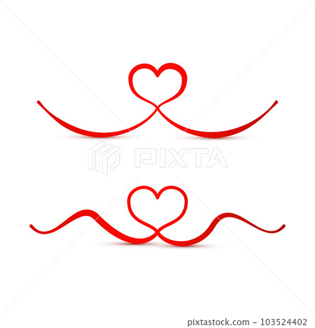 Vector hearts isolated on white background - heart symbols Vector hearts isolated on white background - heart symbols 103524402