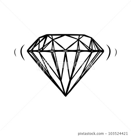 Diamond vector icon isolated on white background Diamond vector icon isolated on white background 103524421