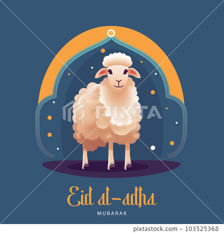 Eid al Adha Mubarak Holiday Background. Vector Illustration EPS10 103525368