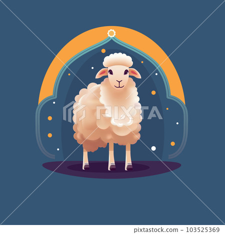 Eid al Adha Mubarak Holiday Background. Vector Illustration EPS10 103525369
