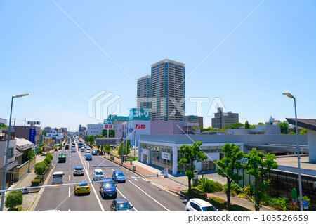 [Hyogo Prefecture] July, refreshing blue sky and Takarazuka townscape 103526659