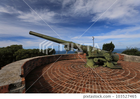 A cannon on the Ouen Toro hill lookout at the southern tip of Noumea, New Caledonia A cannon on the Ouen Toro hill lookout at the southern tip of Noumea, New Caledonia 103527465