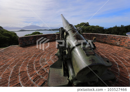 From the rear of the cannon on the Ouen Toro hill lookout at the southern tip of Nouméa, New Caledonia From the rear of the cannon on the Ouen Toro hill lookout at the southern tip of Nouméa, New Caledonia 103527466