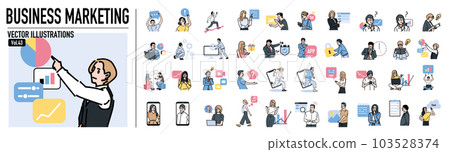 Person business fashionable illustration material 103528374