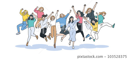 人物商務時尚插畫素材 103528375