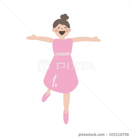 happy woman with arms outstretched 103528798