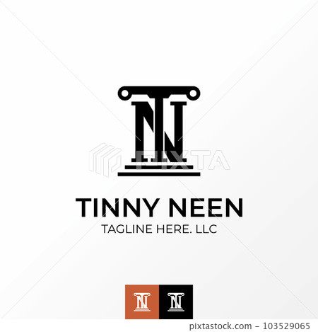 Logo design graphic concept creative abstract premium free vector stock letter NT or TN serif font pillar and stairs. Related to initial monogram law Logo design graphic concept creative abstract premium free vector stock letter NT or TN serif font pillar and stairs. Related to initial monogram law 103529065