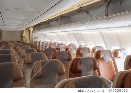 Commercial aircraft passenger seat and aisle cabin Commercial aircraft passenger seat and aisle cabin 103529912