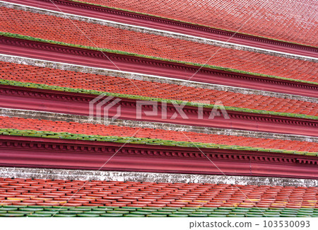 Thai church temple tiled roof background 103530093