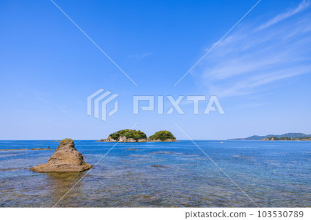 Kashima, an uninhabited island in Nanbu Bay, Minabe Town, Wakayama Prefecture 103530789