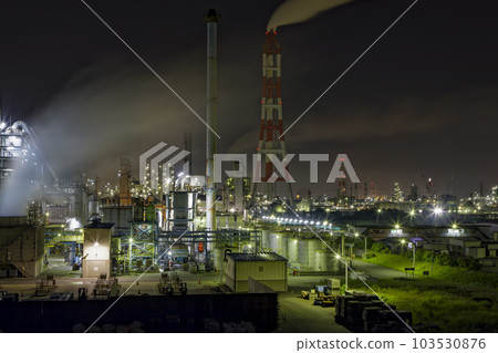 Factory night view 103530876
