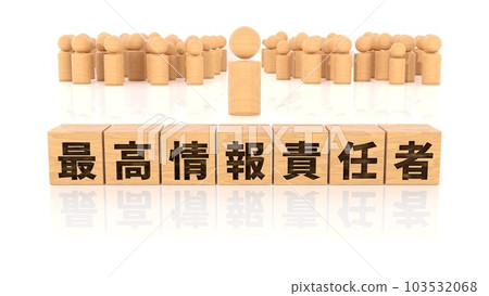 A wooden block with the job title Chief Information Officer printed on it A wooden block with the job title Chief Information Officer printed on it 103532068