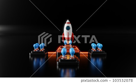 startup rocket ship 103532078